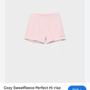 Aritzia Pink High Waist Sweatfleece Shorts